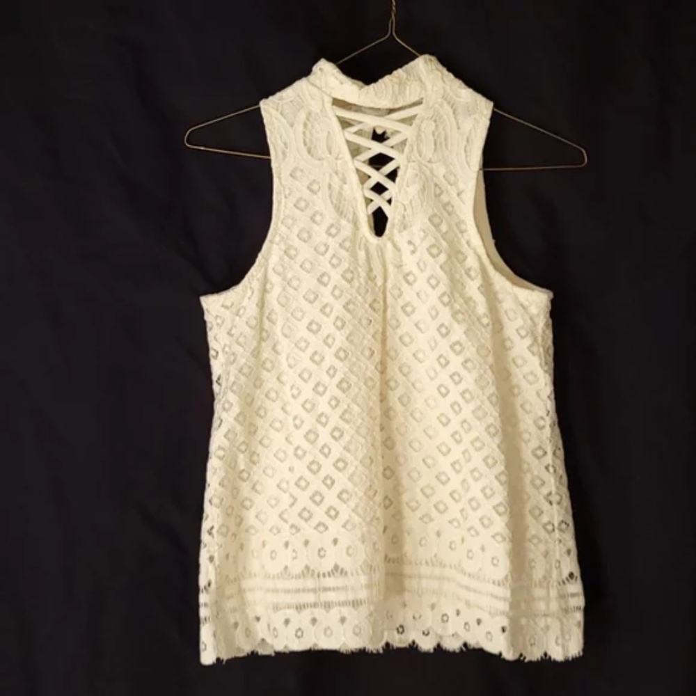{ ❤️ $5}  Love, Fire Choker Lace Up V Neck Tank